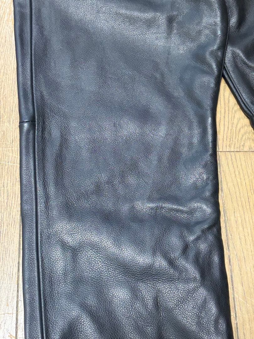 【希少・美品】クシタニ レザーパンツ L-2W 牛革 ブラック バイクライダース