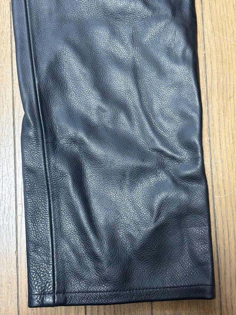 【希少・美品】クシタニ レザーパンツ L-2W 牛革 ブラック バイクライダース
