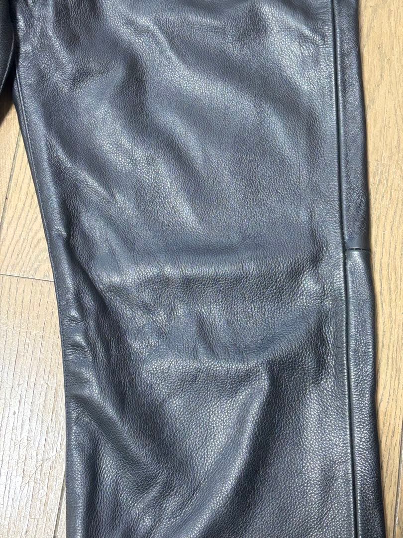 【希少・美品】クシタニ レザーパンツ L-2W 牛革 ブラック バイクライダース