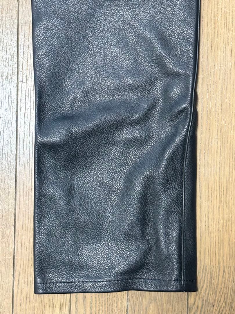 【希少・美品】クシタニ レザーパンツ L-2W 牛革 ブラック バイクライダース