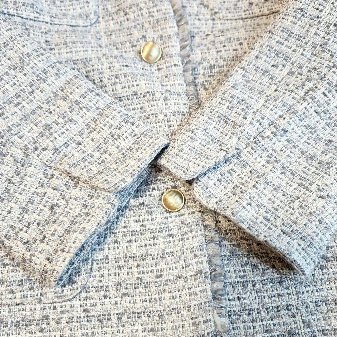 R*o様 美品✨　anySiS ツイードノーカラーミドル ジャケット 24AW