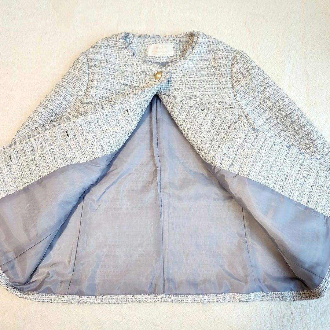 R*o様 美品✨　anySiS ツイードノーカラーミドル ジャケット 24AW