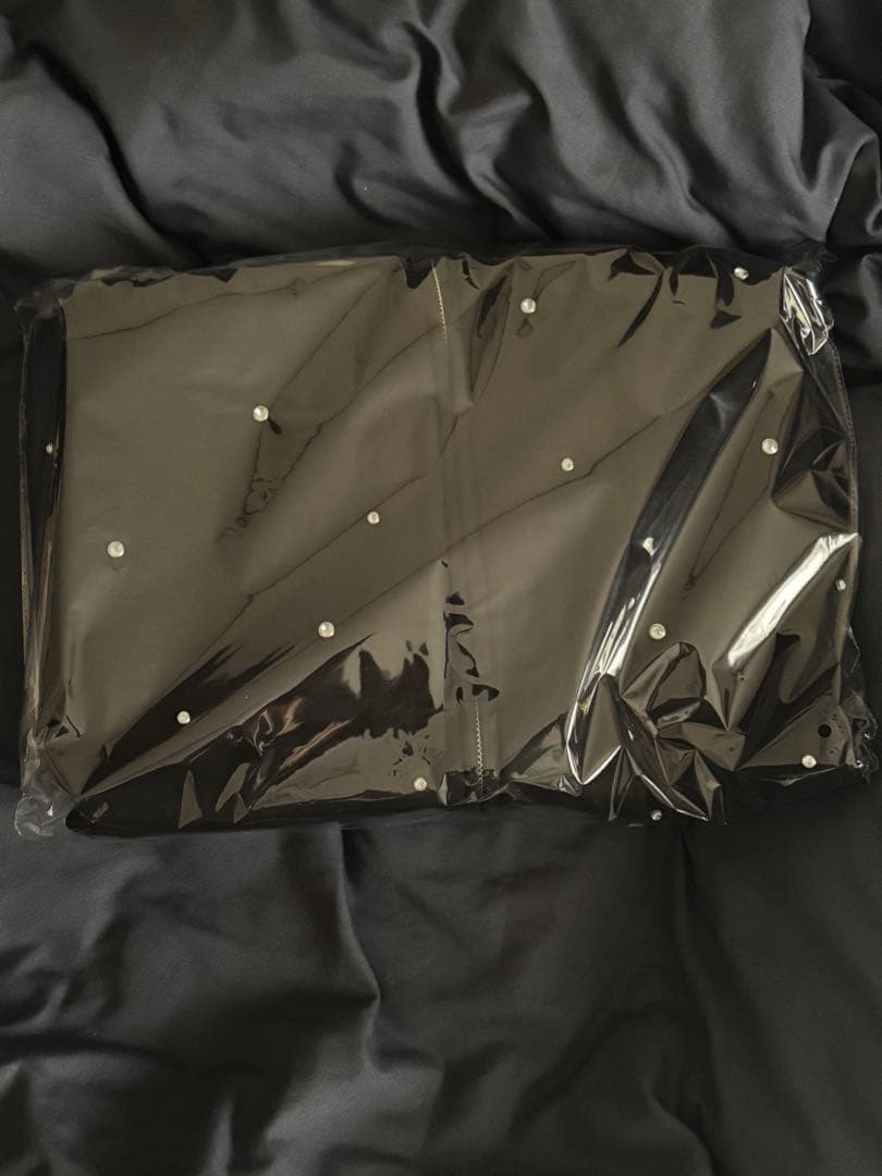 DDロゴビジュージップパーカー　ダーリッチ　黒　ブラック　フリー　パール　フード