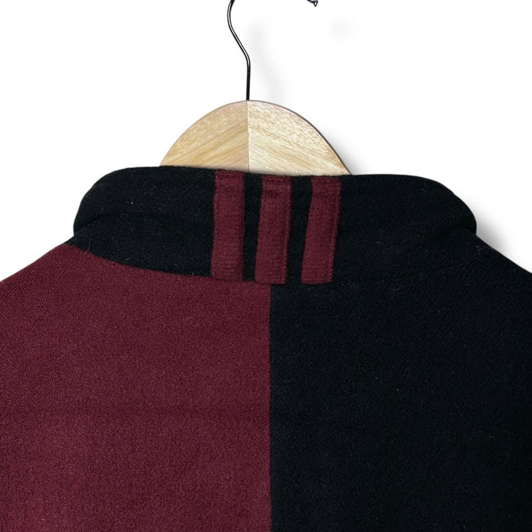 ミヤ様90s adidas 万国旗タグ バイカラーウールスタジャン