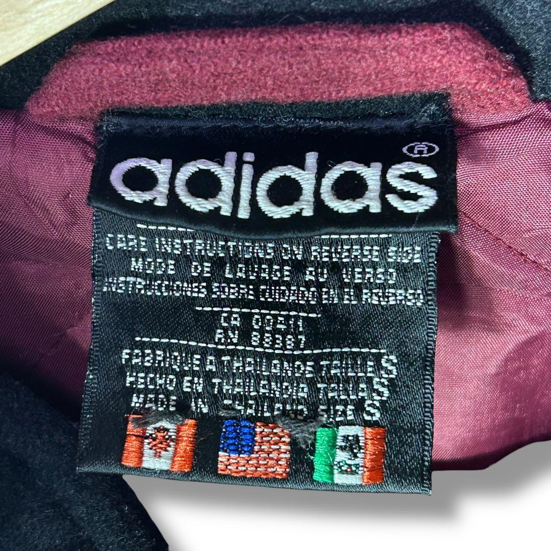 ミヤ様90s adidas 万国旗タグ バイカラーウールスタジャン