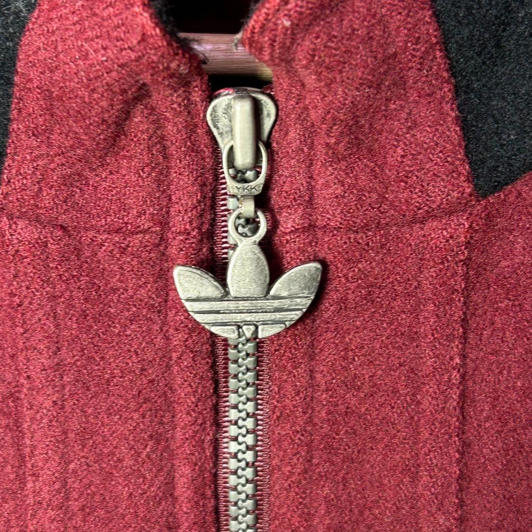 ミヤ様90s adidas 万国旗タグ バイカラーウールスタジャン