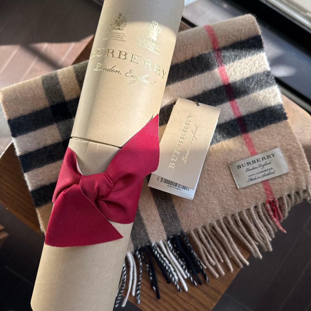 BURBERRY バーバリー カシミヤ マフラー 箱 タグあり