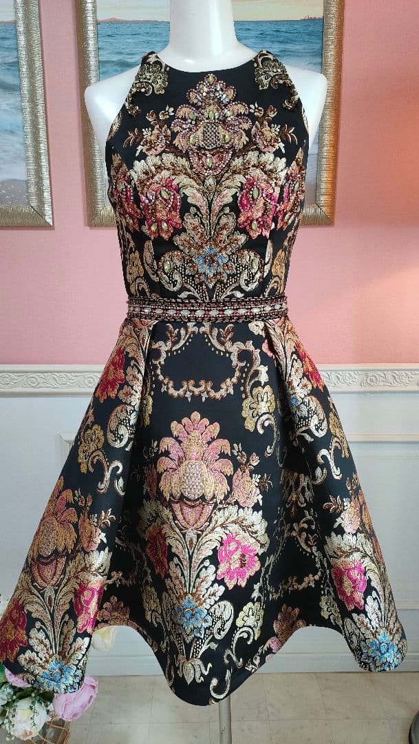 JOVANI かなり豪華なミニ丈　ドレスワンピース♡