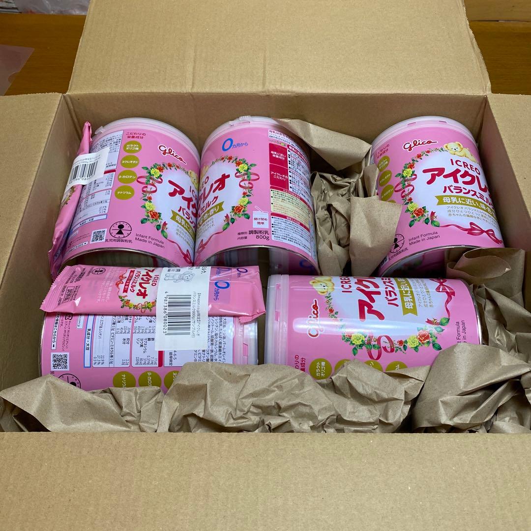 【試供品付き】アイクレオ 粉ミルク 800g×5缶