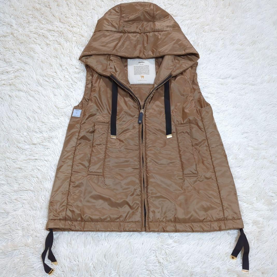 未使用級 マックスマーラ キューブ テクニカルキャンバスショートジレ 44