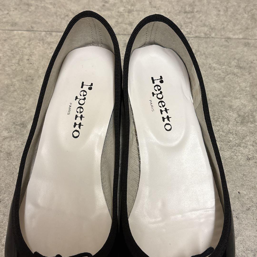 極美品✨レペット カミーユ 39 カミーユ バレエシューズ リボン エナメル 黒