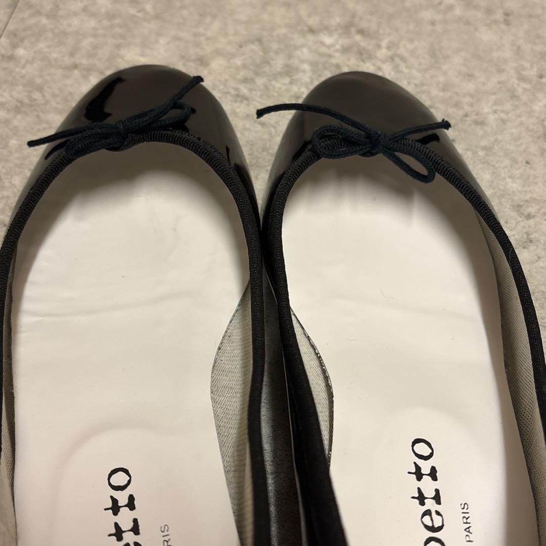 極美品✨レペット カミーユ 39 カミーユ バレエシューズ リボン エナメル 黒