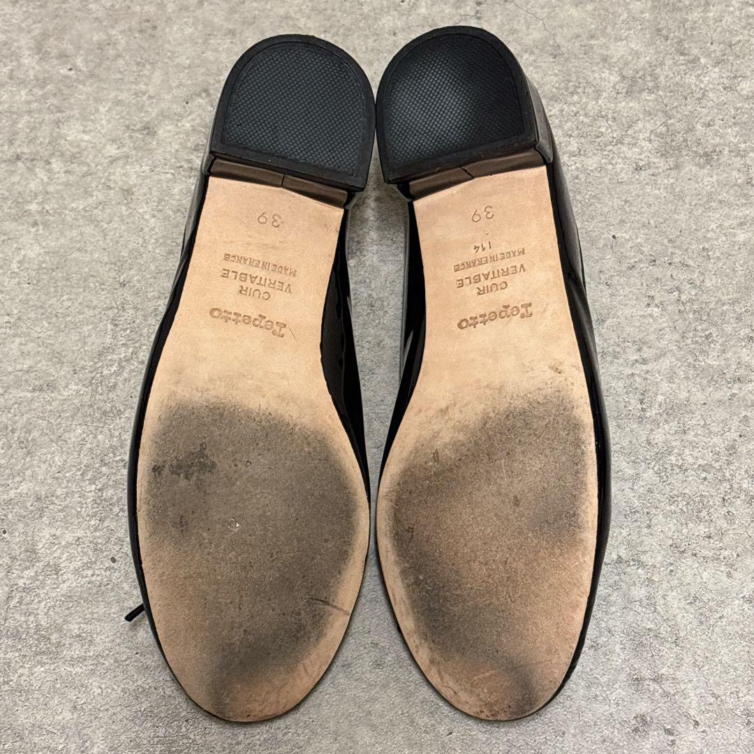極美品✨レペット カミーユ 39 カミーユ バレエシューズ リボン エナメル 黒