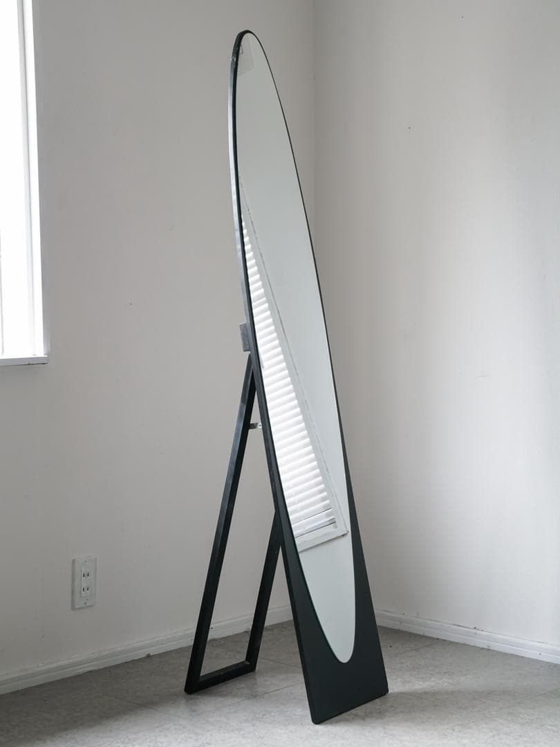 80-90's ヴィンテージ スタンドミラー/姿見 ポストモダン スペースエイジ