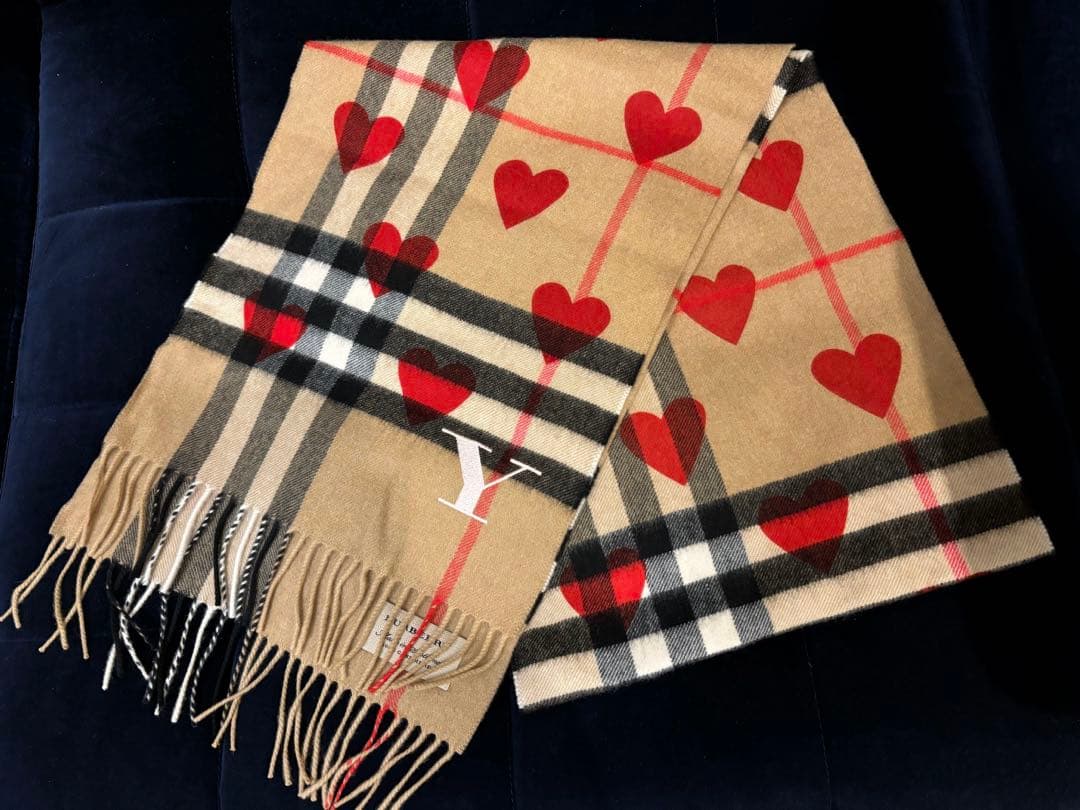 【超美品✨】Burberry ハート柄マフラー