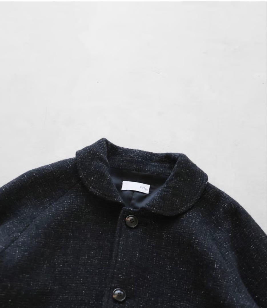 HUIS “HUIS×尾州”縮絨リネンウールミドルコート　遠州織物　huis