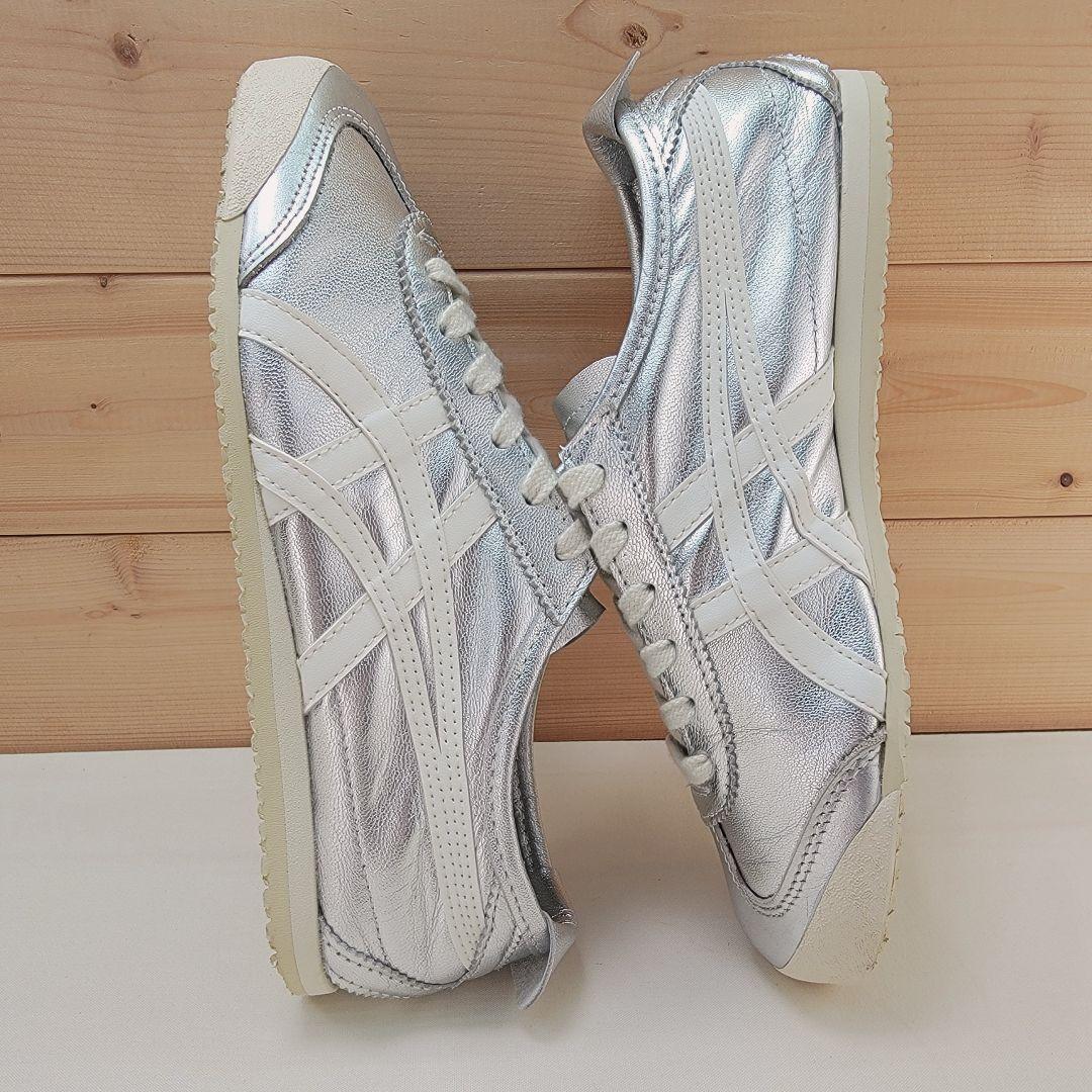 オニツカタイガー メキシコ66 シルバー/ホワイト 24cm