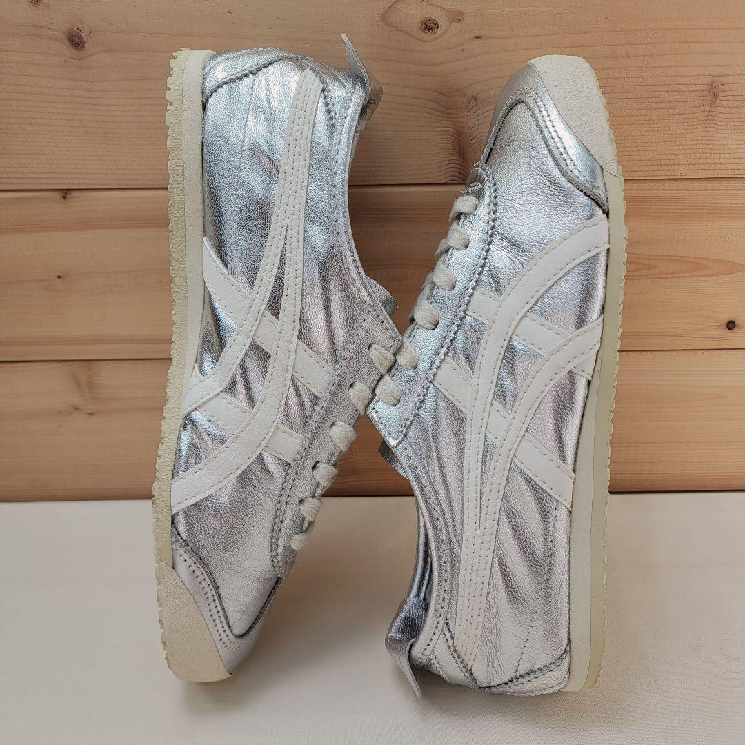 オニツカタイガー メキシコ66 シルバー/ホワイト 24cm