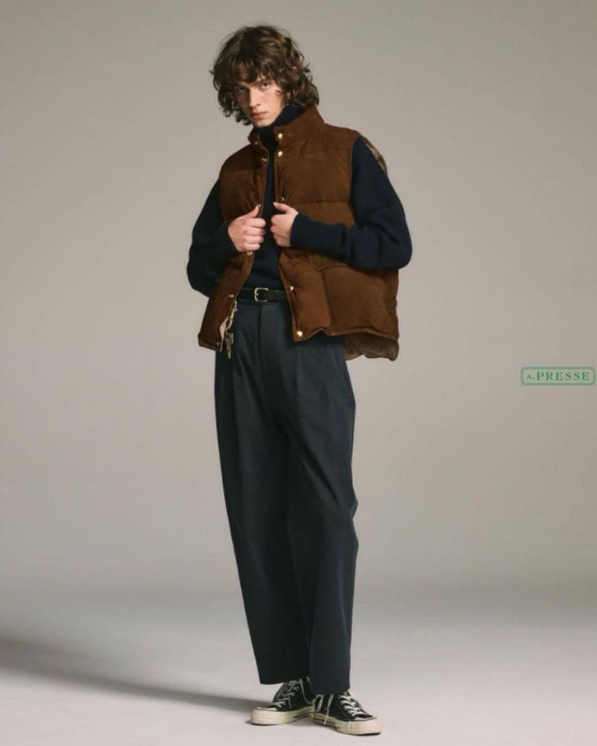 23AW アプレッセ Suede Down Vest