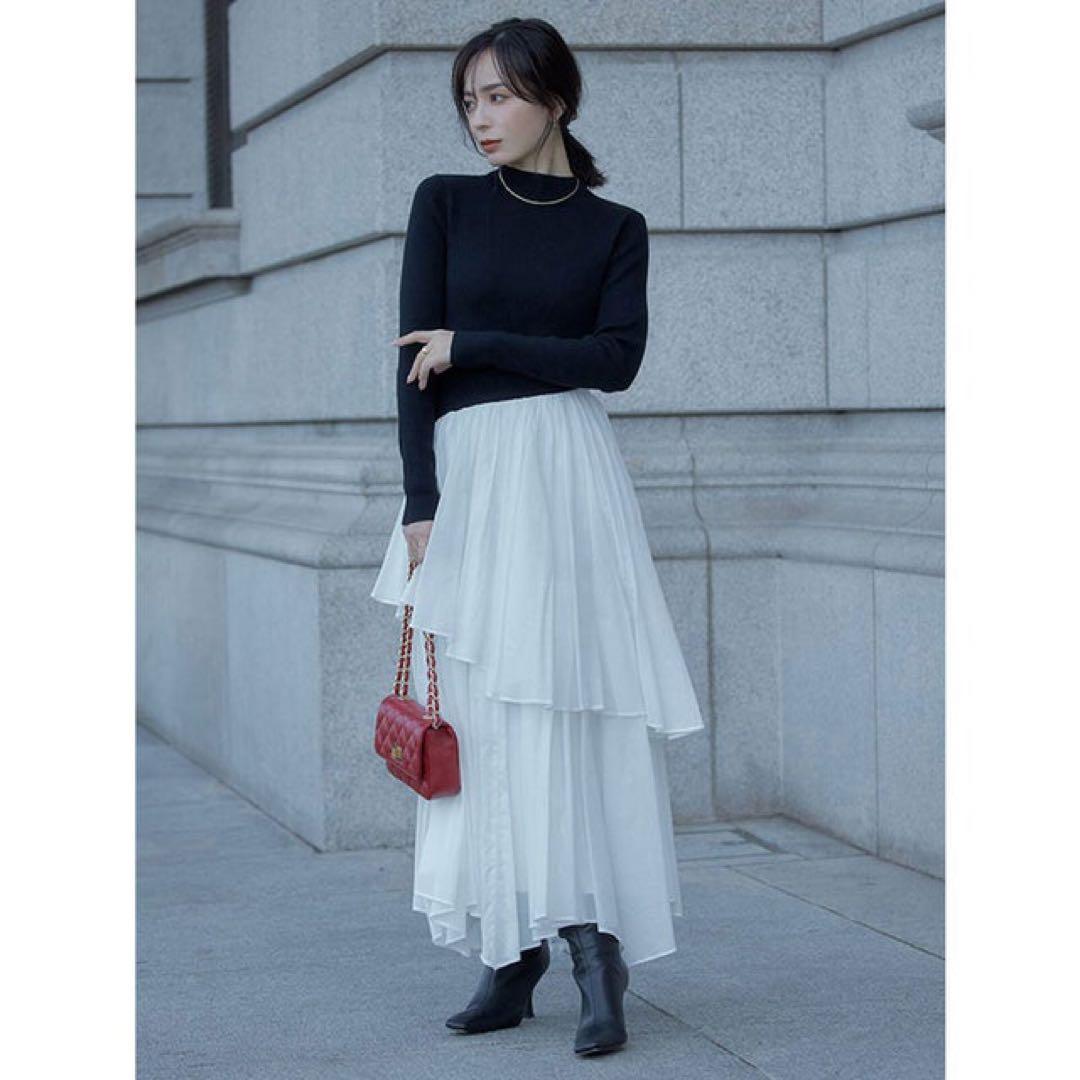 anuans イレギュラーヘムニットドッキングワンピース