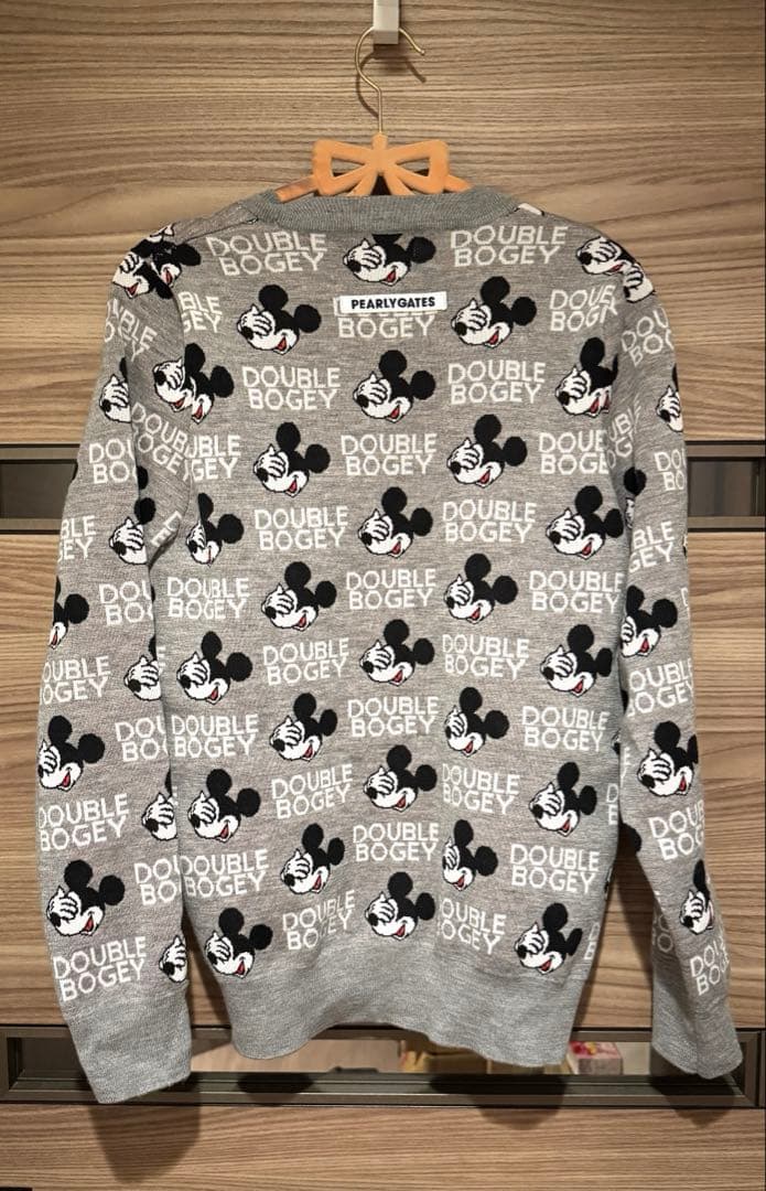 【パーリーゲイツ】ミッキーDOUBLE BOGEY クルーネックニットサイズ1