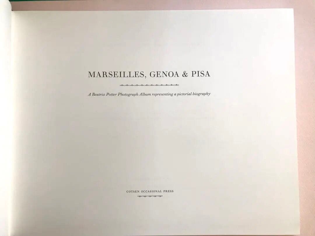 洋書 Marseilles, Genoa & Pisa:Beatrix Potter