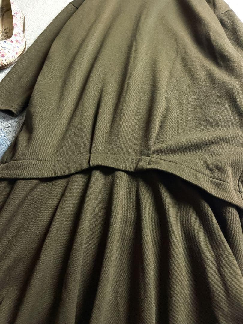 【UN3D. 】アンスリード レイヤードスウェットワンピース 38 オリーブ