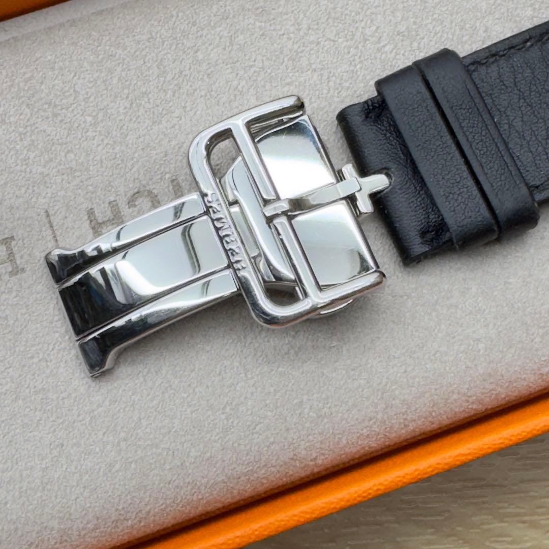 2140 Apple Watch エルメス　ブラック　ディプロイアント　バックル