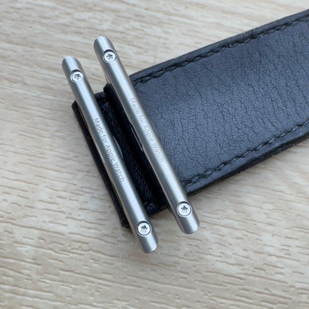 2140 Apple Watch エルメス　ブラック　ディプロイアント　バックル