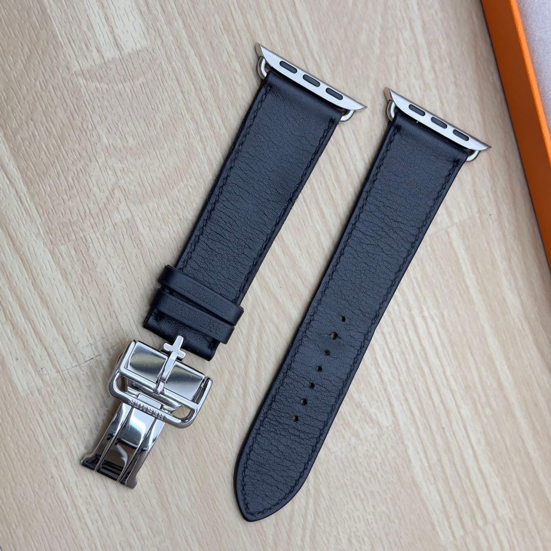 2140 Apple Watch エルメス　ブラック　ディプロイアント　バックル