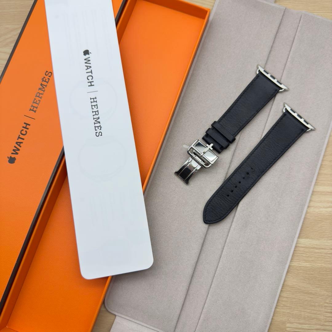 2140 Apple Watch エルメス　ブラック　ディプロイアント　バックル