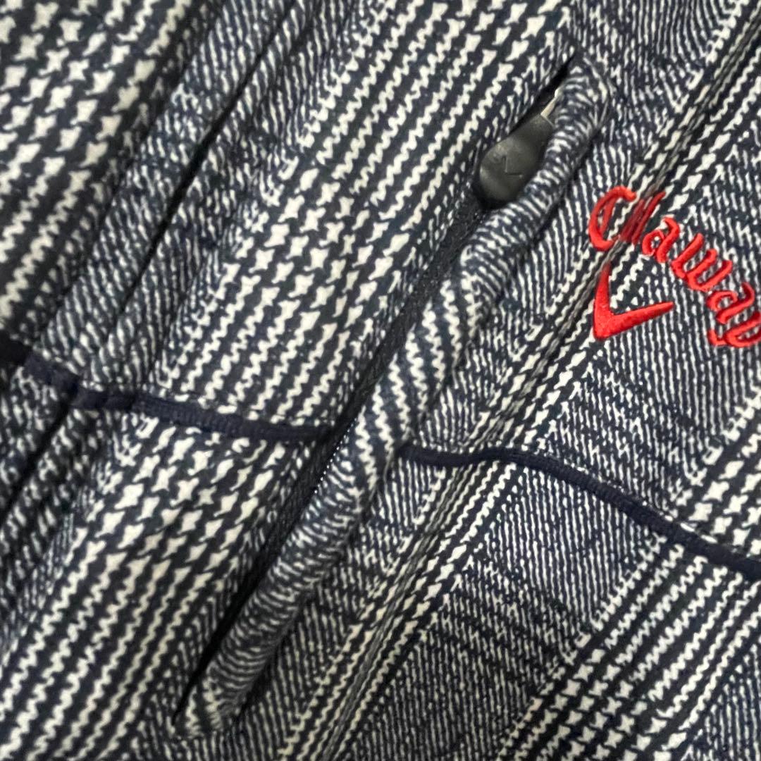 美品 キャロウェイゴルフ 2WAYブルゾン 中綿ベスト 希少3L グレンチェック