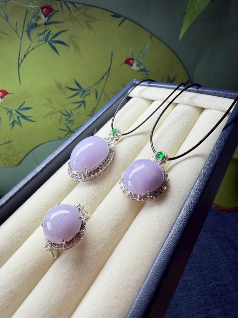 希少‼️コレクションレベル‼️色が極めラベンダーS925ネックレストップ　鑑定書付き