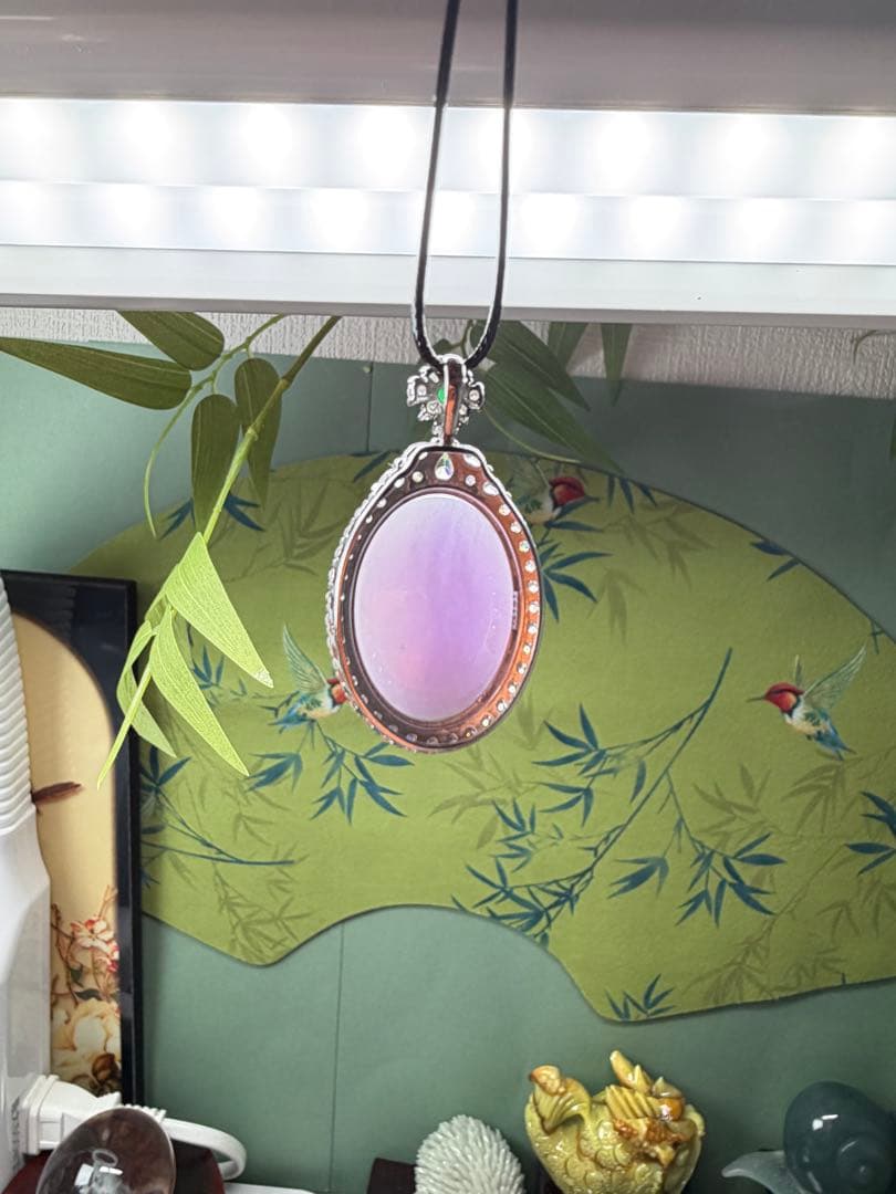 希少‼️コレクションレベル‼️色が極めラベンダーS925ネックレストップ　鑑定書付き