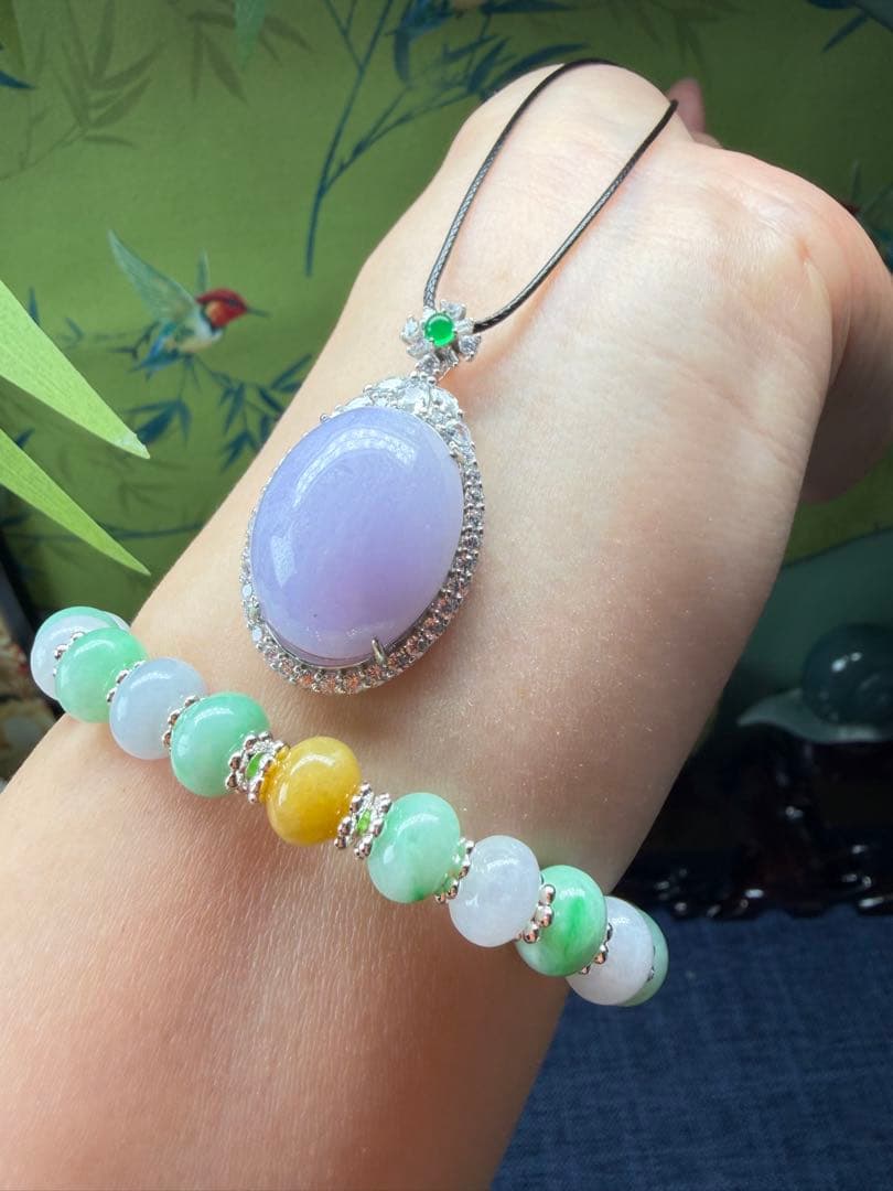 希少‼️コレクションレベル‼️色が極めラベンダーS925ネックレストップ　鑑定書付き