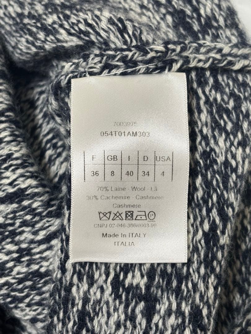 Christian Dior ニットベスト ロゴ 36 ネイビー