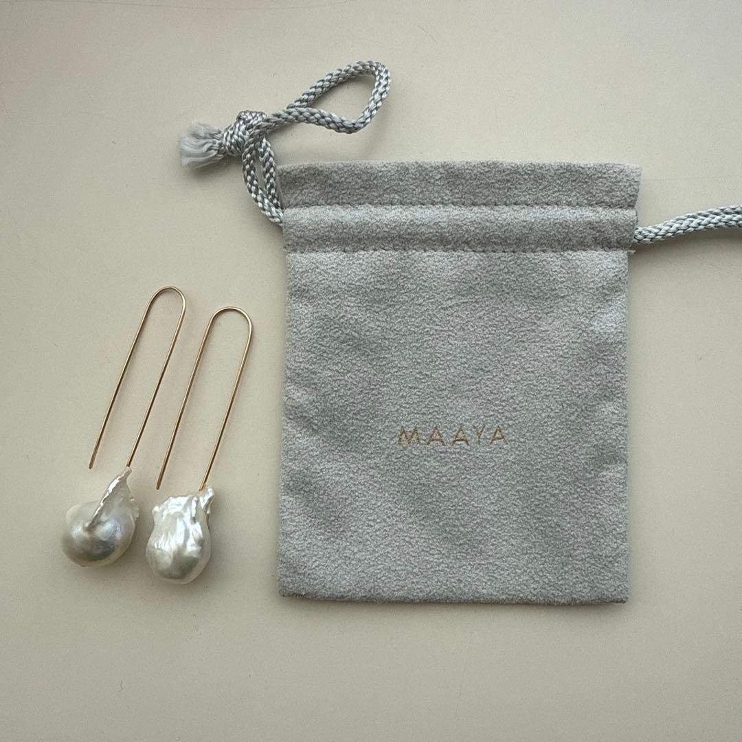 値下げ　MAAYA NINA バロックパールドロップピアス