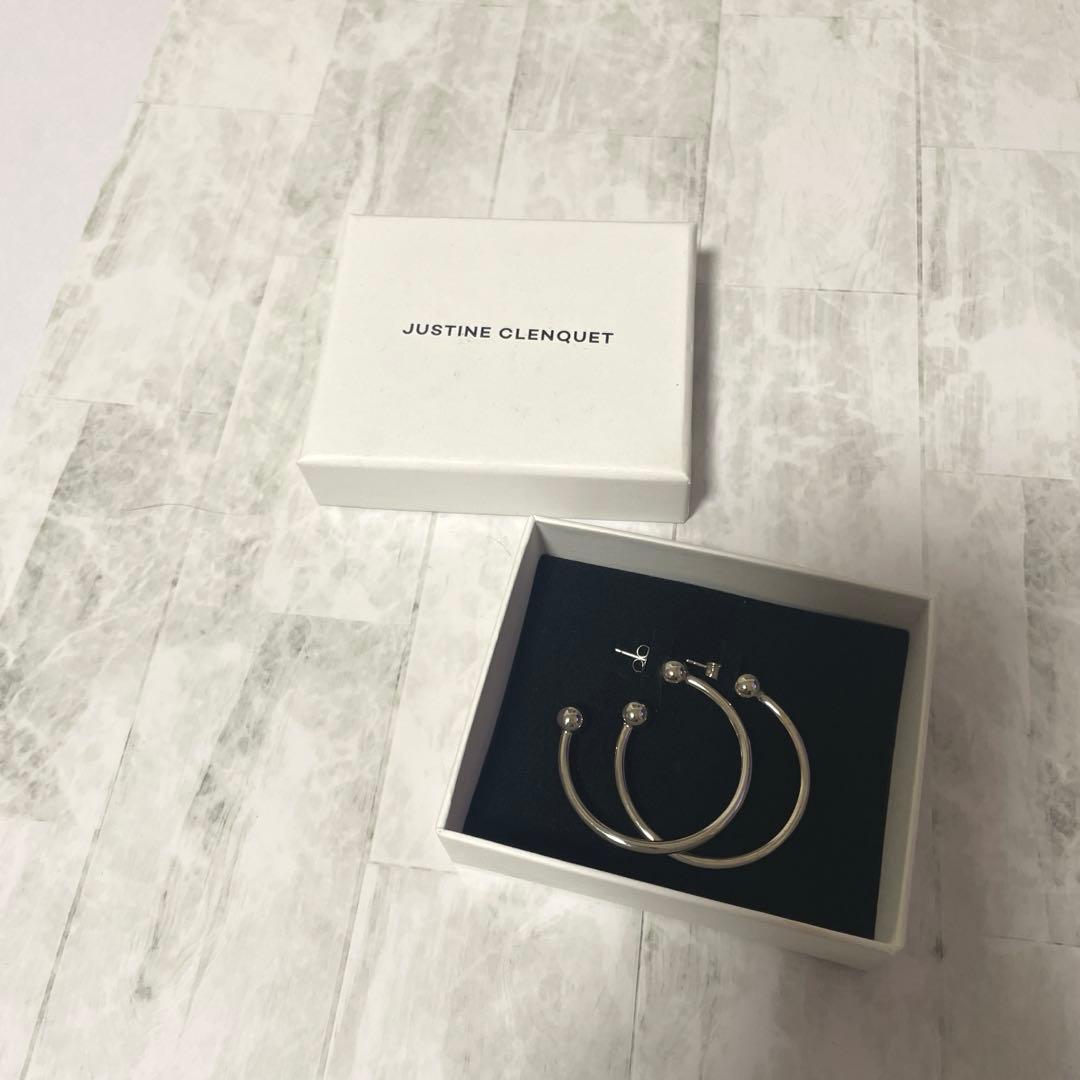 新品　JUSTINE CLENQUET フープピアス　シルバー