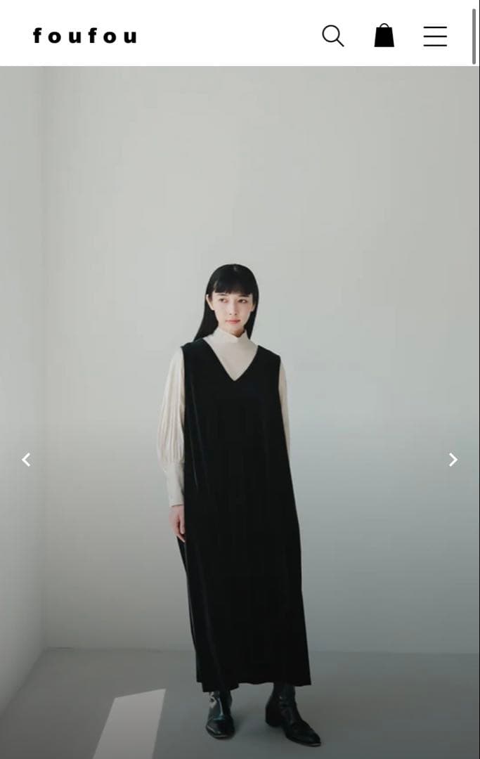 foufou ベロアワンピース