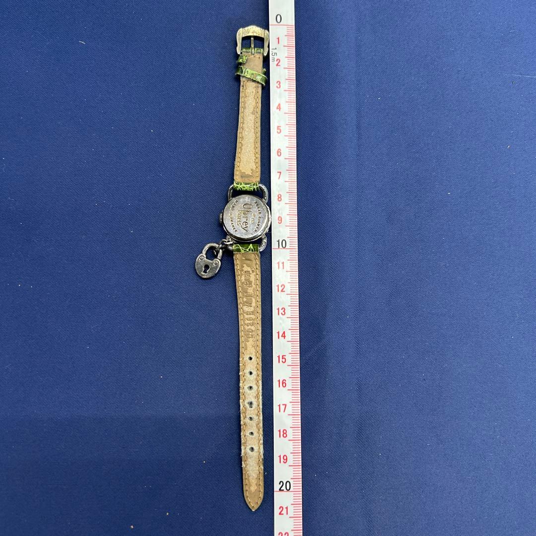 ア*き様 稼動 新品電池 Obrey Paris silver シルバー 銀無垢