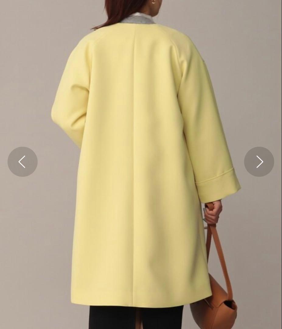 新品☆UNTITLEDドライエアクロスノーカラーコート/アナイ、セオリー、23区