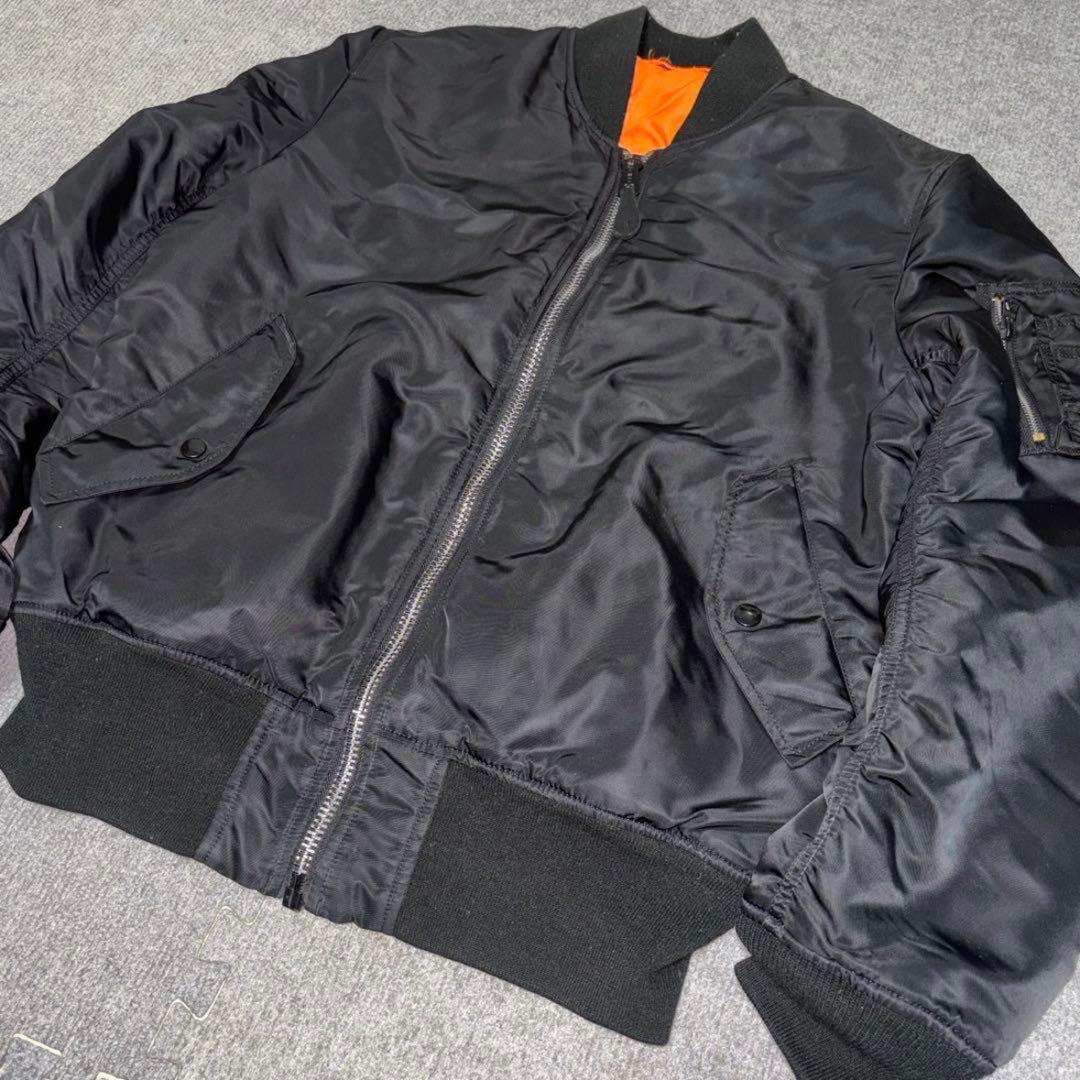 【極美品✨】【90s】ALPHA INDUSTRIE ma-1 ブラック L
