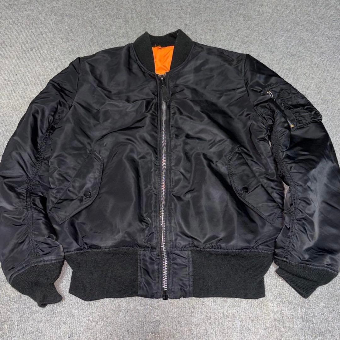 【極美品✨】【90s】ALPHA INDUSTRIE ma-1 ブラック L