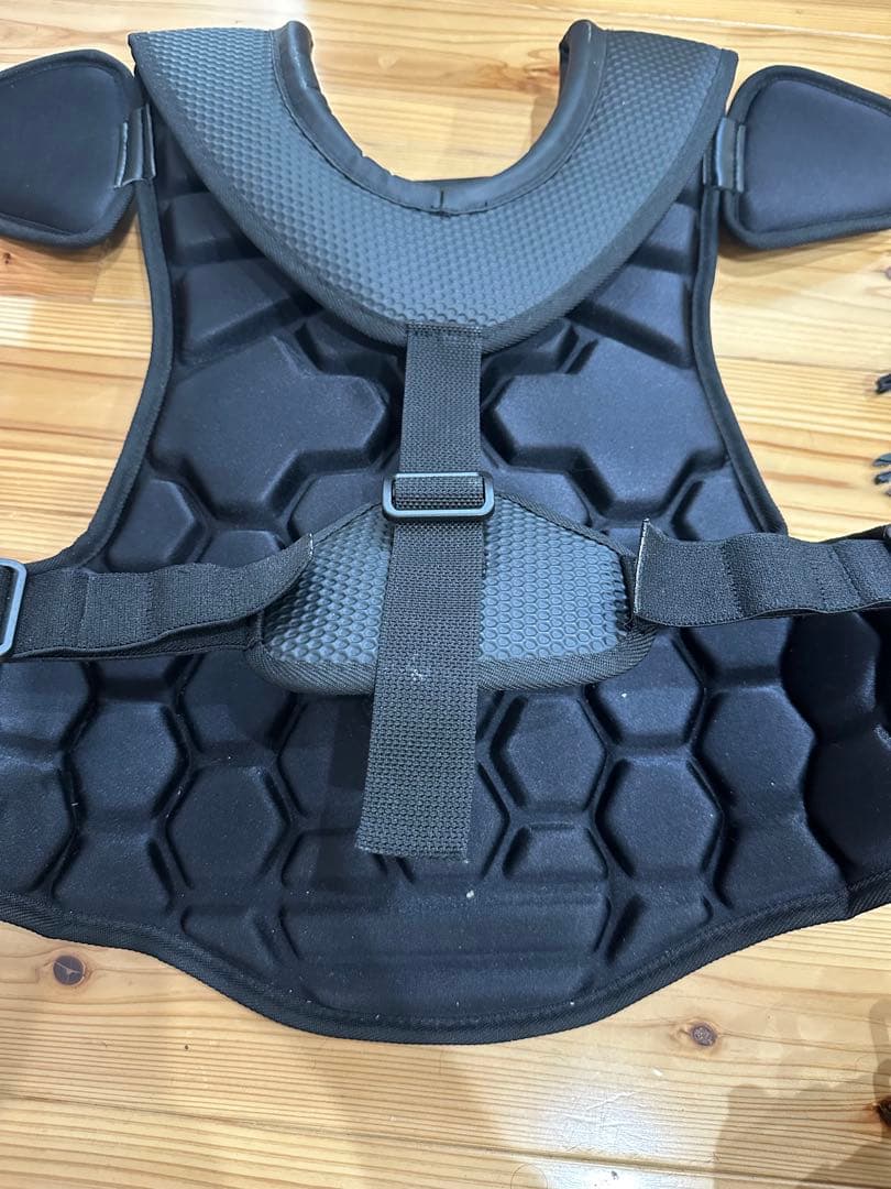 硬式野球キャッチャー用防具セット一式◆新品同様ブラックレガースプロテクター