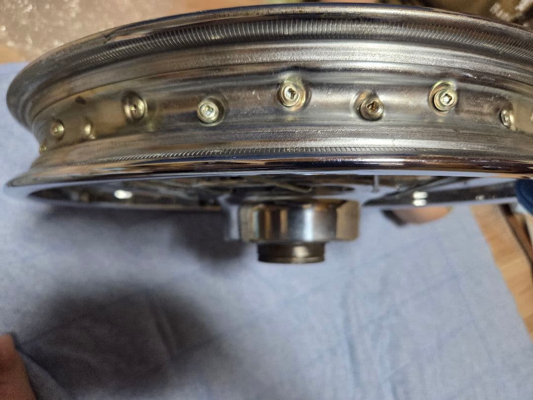 CB400F　前後ホイール　リムDID ・スポーク新品　ハブはバフ掛けヨンフォア