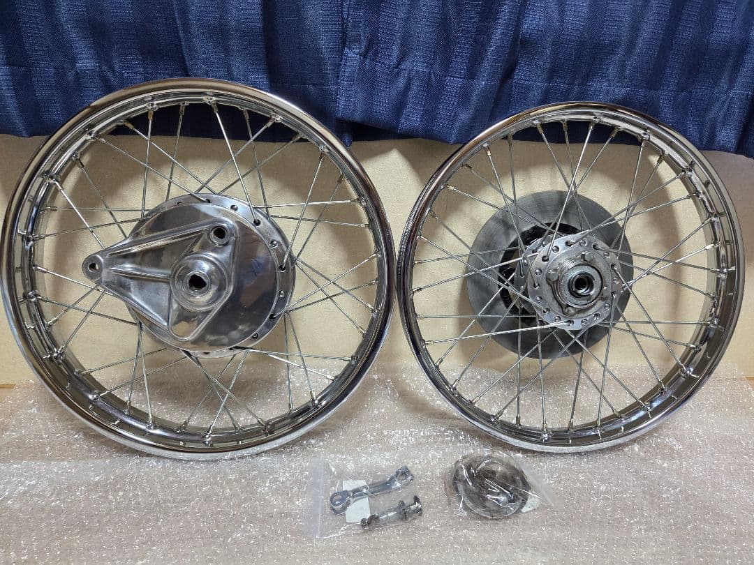 CB400F　前後ホイール　リムDID ・スポーク新品　ハブはバフ掛けヨンフォア