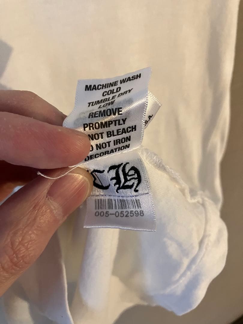 クロムハーツ　ホワイト Vネック Tシャツ