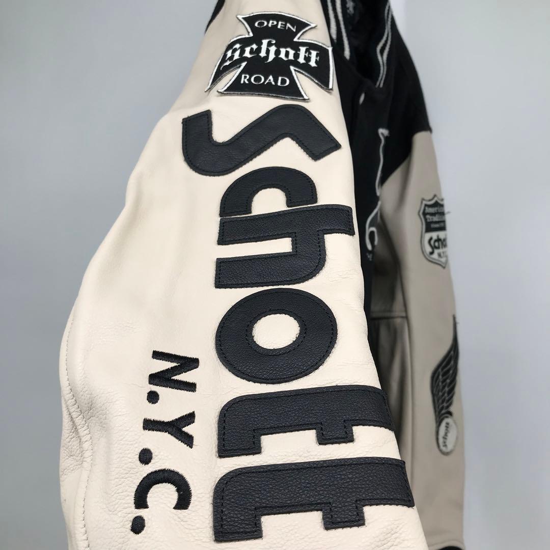 Schott スタジャン　42 ウール　牛革