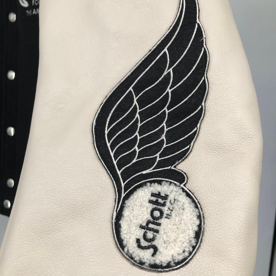 Schott スタジャン　42 ウール　牛革