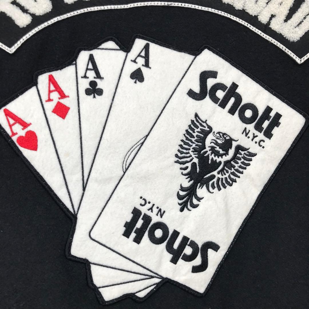 Schott スタジャン　42 ウール　牛革